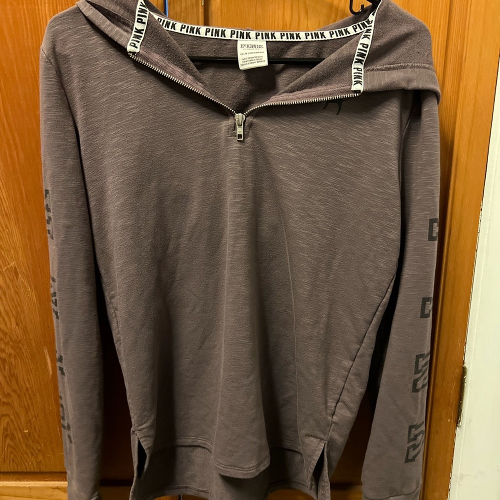 PINK Women’s Purple quarter zip hoodie